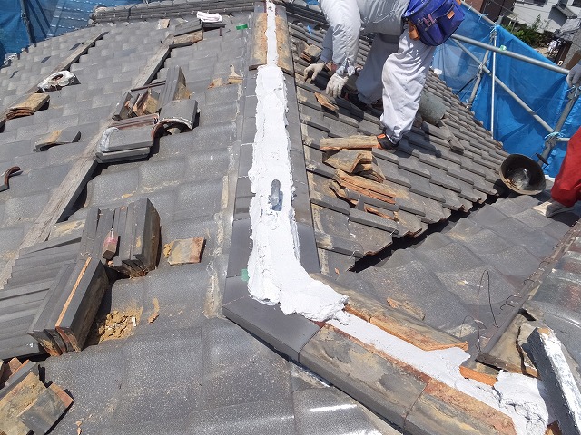 南蛮漆喰の施工